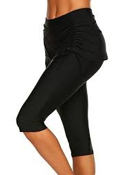 Sheshow Women Capri Swim Pants Skirted Swim Tights Uv Board Shorts Rash Guard Swimsuit Leggings Ad Pants Ad S Swim Tights Rashguard Swimsuit Skirt Pants