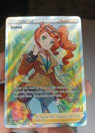 Mavin | Pokemon Sonia Trainer Card 192/192 Full Art Foil Rebel Clash Pokemon  TCG Nm/M