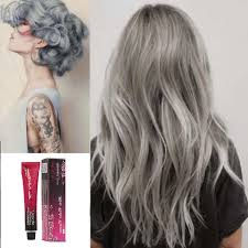 Mokeru 100ml Hot Fashion Ash Hair Dye Professional Hair Color Permanent Paint Sliver Gray Colors Dye Hair Color Cream For Women