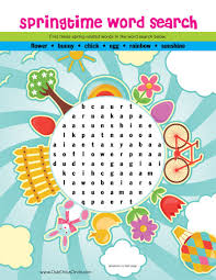 Spring Kids Puzzles ابحث عن الكلمات الموجودة بالصورة ثم Spring Word Search Spring Words Puzzles For Kids