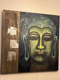 Large square paintings, artwork, wall art decor of historical figure