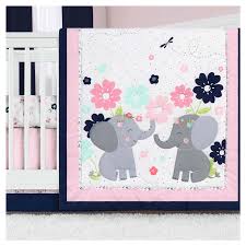 Lullaby Lane Baby Girls Elephant Crib Set 3 Piece Meijer