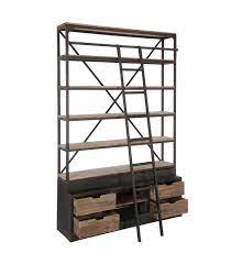 Étagère de style industriel (hauteur : Etagere Style Industriel 5 Niveaux A Echelle