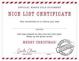 See more ideas about nice list certificate, awesome lists, santa's nice list. Free Printable Nice List Certificate Signed By Santa