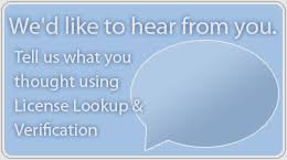 License Lookup Verification