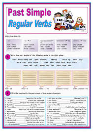 Past Simple Of Regular Verbs English Esl Worksheets Regular Verbs Regular Past Tense Verbs Past Tense Worksheet