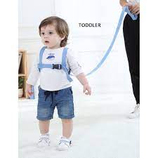 Baby Safety Walking Harness 2 Pack Child Toddler Walking Anti Lost Belt Harness Reins With Leash Kids Assistant Strap Angel Wings Travel Backpack Blue Red Walmart Com