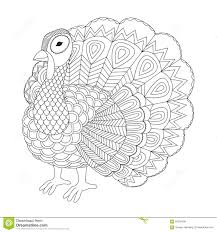 My favorite of these turkey coloring pages is the big gobbler with his bright red. Detailed Zentangle Turkey For Coloring Page For Adult Illustration 60234506 Megapixl