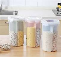 Qholemyo 1.5L Transparent Plastic Storage Box Airtight Food Storage  Containers For Kitchen Dry Dried Food Pantry Storage