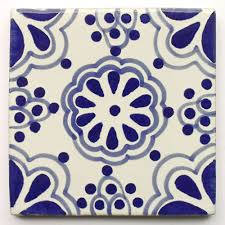 Persönlich bevorzugt er moderne bäder. Handbemalte Fliese Lace Azul Aus Mexiko Kacheln Ca 10x10 Cm Blau Cremeweiss Ebay
