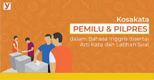 Jun 17, 2021 · sekolah harus memastikan siswa langsung pulang ke rumah, tidak berkumpul di suatu tempat yang bisa menyebabkan terpapar corona, kata jejen, dihubungi republika, kamis (17/6). Kosakata Pemilu Dan Pilpres Dalam Bahasa Inggris Disertai Arti Kata Dan Latihan Soal Yureka Education Center