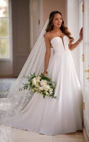 Strapless Simple Satin Ballgown Stella York Wedding Dresses Stella York Wedding Dress A Line Wedding Dress York Wedding Dress
