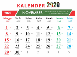 Kalender 2020 November Jawa Kalender Desain Pamflet Pendidikan