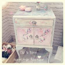 Beautiful Pastel Cabinet Done Using Chalk Paint Transfers Decoupage Shabby Chic Furniture Painting Shabby Furniture Decoupage Furniture