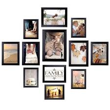 Homemaxs 12 Pack Picture Frames Collage Photo Frames Wall Gallery Kit For Wall And Home One 8x10 In Four 5x7 In Five 4x6 In Two 6x8 In Black Picture Gallery Wall