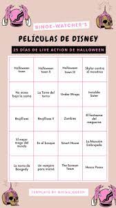 Plantilla Template Peliculas De Halloween Live Action De Disney Peliculas De Halloween Verdad Y Reto Peliculas