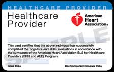 The hsfc provider card is recognized by the aha and can be used for admission to an aha provider course (renewal or update) or instructor course in the same discipline. American Heart Association Bls Cpr Certification Class Cpr Certification Memphis