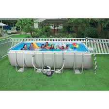 Intex Rectangle 52 Deep Ultra Frame Pool Would Fit Perfectly Off The Deck In Ground Pools Above Ground Pool Rectangular Pool