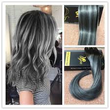 8a Balayage Remy Real Ombre Clip In Human Hair Extensions Black Silver Thick Ugea Ombr Sac Kesim Modelleri Sac Sac Kesimleri