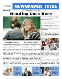Sleek Looking Front Page All Purpose News Template Try This 11 X14 Newsp School Newsletter Template Free School Newsletter Template Newsletter Template Free