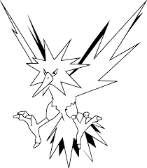Zapdos coloring pages are a fun way for kids of all ages to develop creativity, focus, motor skills and color recognition. Pokemon Zapdos Coloring Pages Zapdos Pokemon Pokemon Coloring Pages Pokemon Coloring