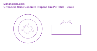 Orren Ellis Grice Concrete Propane Gas Fire Pit Table