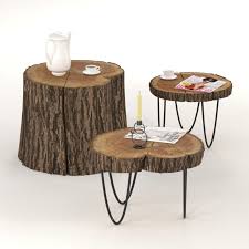 As an alternative to outdoor dining tables stands, you can use create natural wood slab coffee tables and use redwood as wooden stump support. Slab And Stump Coffee Tables 3d Model 19 Max Unknown Free3d