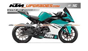 Modifications vary from just cosmetic to performance and some practical ones that make the bikes more functional and whole. Ktmupgrades Custom Decal Set 16 For Ktm Rc 125 200 390 Amazon In Car Motorbike