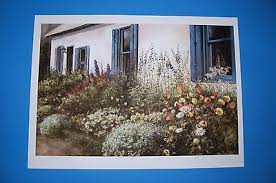 Preston Steed Morning Stretch watercolor giclee print Ltd Edtn flowers  painting
