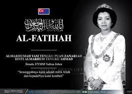 Cik puan besar hajjah kalsom binti abdullah, formerly known as sultanah kalsom (née anita abdullah) is the former sultanah consort of pahang as the 2nd wife and widow of sultan haji ahmad shah. Bonda Tiri Sultan Ibrahim Tengku Puan Zanariah Mangkat Semasa Mstar