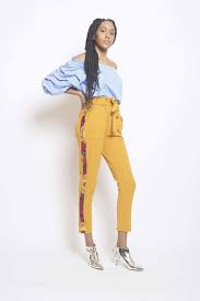 Les champs obligatoires sont indiqués avec *. Pantalon Taille Haute Stretch Avec Ceinture A Nouer Africabaie Com