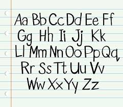 The letters can be either lowercase or uppercase. Handwriting English Alphabet In Upper And Lower Cases Clipart Image