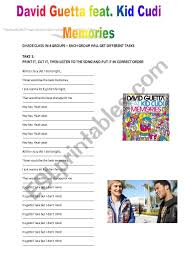 The official youtube channel for david guetta. English Worksheets David Guetta Feat Kid Cudi Memories Latest Hit