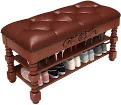 Maybe you would like to learn more about one of these? Buy Kaslandi Shoe Bench Solid Wood Shoe Storage Bench Entryway With Lift Top 3 Tier Vintage Shoe Rack Bench With Seating Tufted Leather Cushion For Foyer 39 3x13 8x16 5 Online In Turkey B08svpmqln