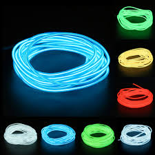El Wire 1m Driver Inverter Flexible Neon Light Glow Rope Light Strip Stage Car Decoration Waterproof Led Strip Lamp Led Strips Aliexpress