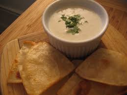 Simple Queso Dipping Sauce W Homemade Tortilla Chips Homemade Tortillas Oaxaca Cheese Recipes Queso