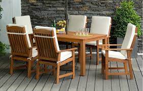 From wooden dining table and chairs to teak garden benches, acacia patio sets, sun loungers and a sturdy pair of folding wooden garden chairs, this simple and stylish set are made from fsc certified acacia wood. 6 Seater Garden Dining Set Outdoor Furniture Out Out Original