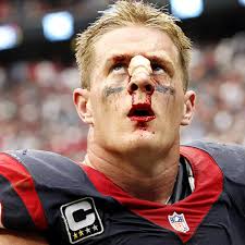Pillar took the pitch right to his nose, so there's a lot of blood and the video is pretty gross. J J Watt S Bloody Nose Provides An Instant Classic Image Sports Illustrated