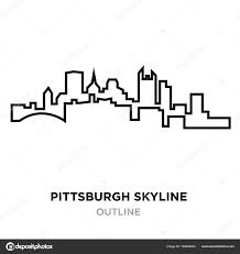 Set of image les paul, french horn, pittsburgh skyline, seattle skyline on white background,, star david, las vegas gandhi, boxer dog, denver icons. Vektorgrafiken Pittsburgh Skyline Vektorbilder Pittsburgh Skyline Depositphotos