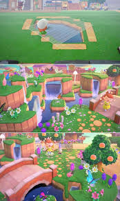 Island Entrance Before And After Kind Of Wish I D Gone For The Brown Zen Bridge So May Swit In 2020 Animal Crossing 3ds Animal Crossing Villagers Animal Crossing