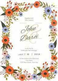 Microsoft Publisher Wedding Invitation Template Lovely Summer Flo Wedding Invitation Templates Floral Wedding Invitation Card Modern Wedding Invitation Wording