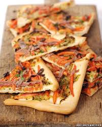 Pissaladiere Is A Delicious French Pizza That Comes From Martha Stewart S Baking Handbook It Is Perfect For Lunch Or To Serve At Y Food Recipes French Pizza