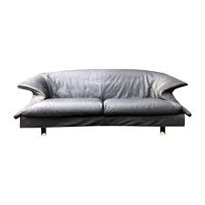 Leather sofa online market with greatest options of leather sofa. Rare Blue Grey Leather Sofa By Saporiti 1980s For Sale At 1stdibs