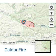The caldor fire continued to experience unprecedented fire behavior and growth due to extremely dry fuels pushed by the south west winds. Lkkjev1wo31yem