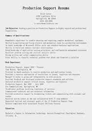 Production Support Resume Sample Resume Supportive Best Resume