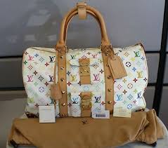Black And White Louis Vuitton Duffle Bag Louis Vuitton White Multicolor Keepall 45 Luggage Duffel Bag Mint With Tags 2499 99 Louis Vuitton Bag Louis Vuitton Multicolor Louis Vuitton Handbags Outlet
