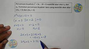 Maybe you would like to learn more about one of these? Tutorial Cara Menentukan Persamaan Kuadrat Baru Yang Akar Akarnya Berubah Bagian 2 Youtube