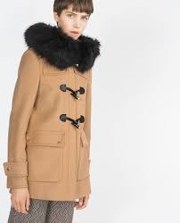 Zara trafaluc outerwear division large hooded duffle coat in camel. Pin On Vetements