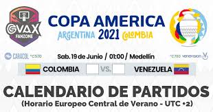 La conmebol informó que el campeonato respetará el calendario estipulado: Colombia Vs Venezuela En Vivo Copa America 2021 Calendario Pdf Gratis Encuentros Y Estadios
