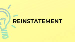 What is the meaning of the word REINSTATEMENT? - YouTube